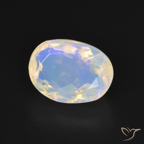 Opale Bianco bluastro naturale da 2.35 ct, Ovale, Trasparente