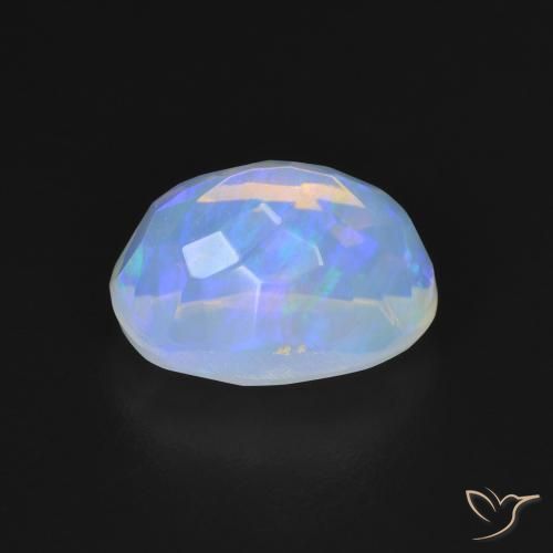 Opale Bianco bluastro naturale da 2.35 ct, Ovale, Trasparente