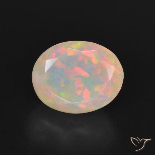 1.59ct Naturale Multicolore Opale, Ovale, Traslucido