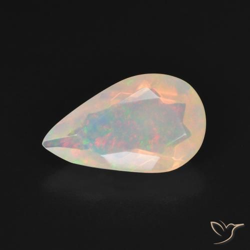 1.50ct Naturale Multicolore Opale, Forma a pera, Trasparente, Photo A