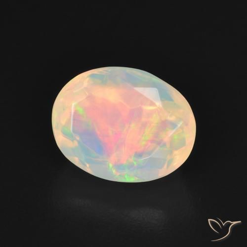 Opale Multicolore naturale da 1.29 ct, Ovale, Trasparente