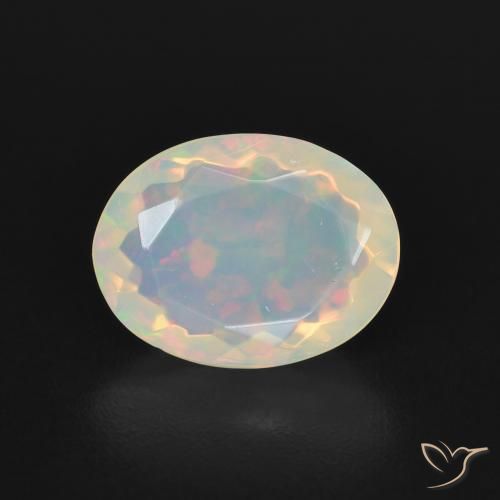 1.67ct Naturale Multicolore Opale, Ovale, Trasparente