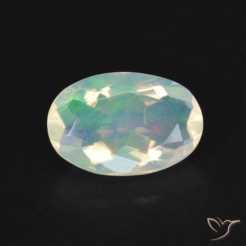 1.72ct Naturale Multicolore Opale, Ovale, Trasparente