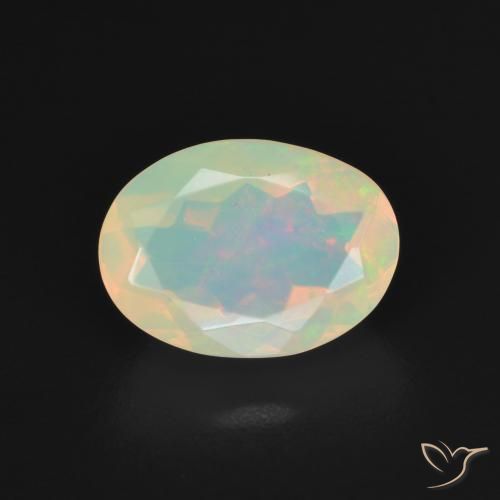 1.53ct Naturale Multicolore Opale, Ovale, Trasparente