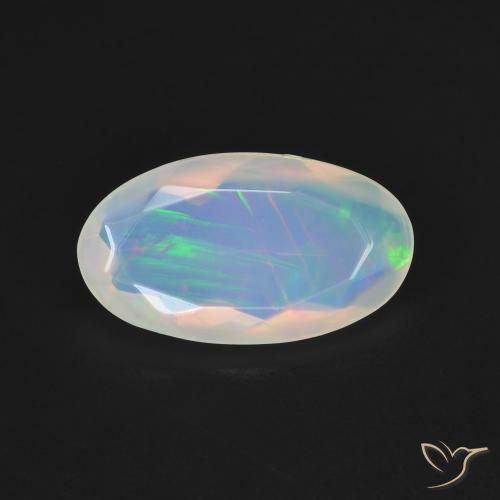 1.33ct Naturale Multicolore Opale, Ovale, Trasparente