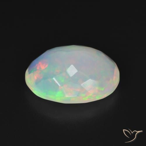 Opale Multicolore Bianco naturale da 2.96 ct, Ovale, Trasparente