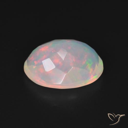 Opale Multicolore Bianco naturale da 2.20 ct, Ovale, Trasparente
