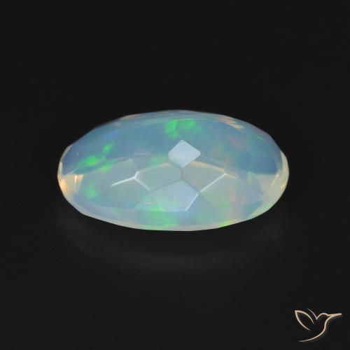 Opale Bianco bluastro naturale da 2.86 ct, Ovale, Trasparente