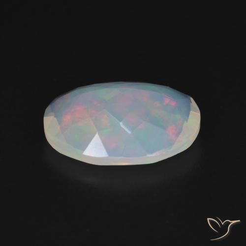Opale Multicolore Bianco naturale da 2.21 ct, Ovale, Trasparente