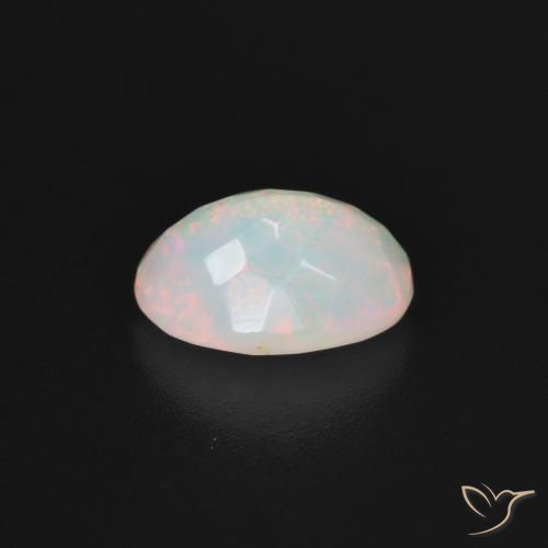 Opale Multicolore Bianco naturale da 1.51 ct, Ovale, Traslucido