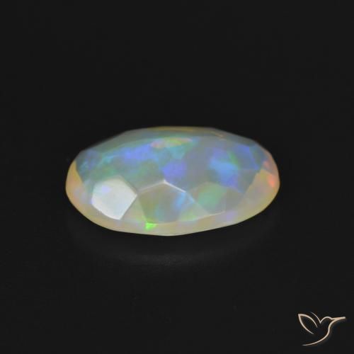Opale Multicolore Bianco naturale da 1.70 ct, Ovale, Trasparente