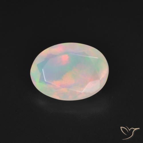 Opale Multicolore Bianco naturale da 1.83 ct, Ovale, Trasparente