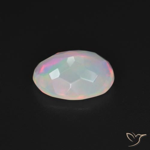 Opale Multicolore Bianco naturale da 1.83 ct, Ovale, Trasparente
