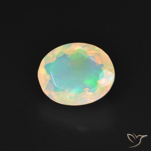 Opale Bianco bluastro naturale da 2.12 ct, Ovale, Trasparente