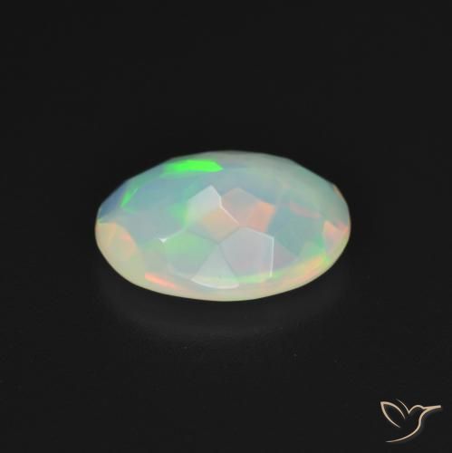 Opale Multicolore Bianco naturale da 1.69 ct, Ovale, Trasparente