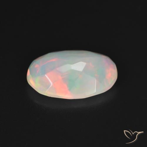 Opale Multicolore Bianco naturale da 1.76 ct, Ovale, Trasparente