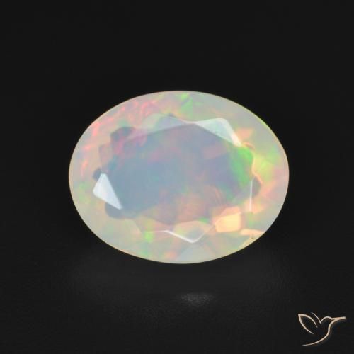 1.51ct Naturale Multicolore Opale, Ovale, Trasparente