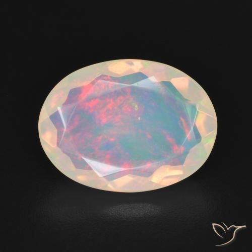 2.90ct Naturale Multicolore Opale, Ovale, Trasparente