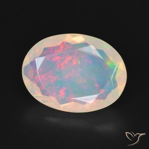 Opale Multicolore naturale da 2.90 ct, Ovale, Trasparente