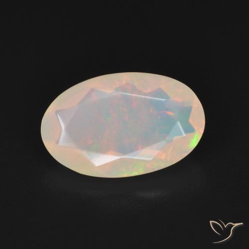 1.51ct Naturale Multicolore Opale, Ovale, Trasparente