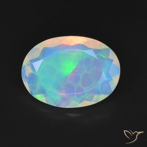 2.03ct Naturale Multicolore Opale, Ovale, Trasparente
