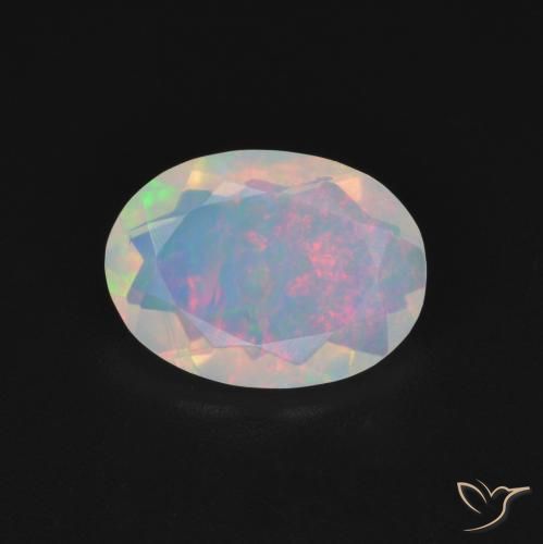 1.16ct Naturale Multicolore Opale, Ovale, Trasparente