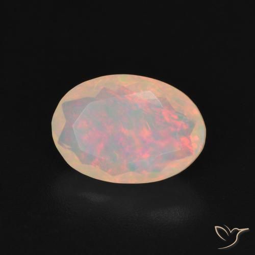 Opale Multicolore naturale da 1.25 ct, Ovale, Trasparente
