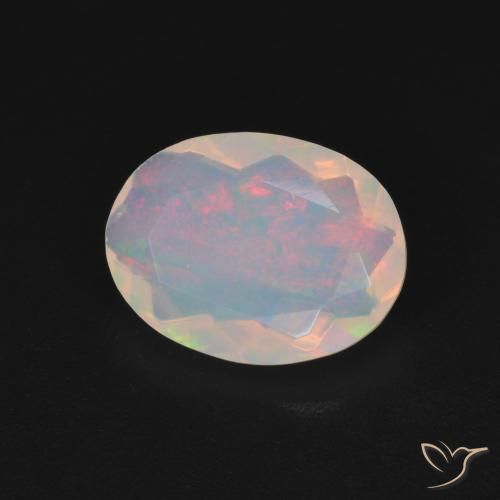 Opale Multicolore naturale da 1.17 ct, Ovale, Trasparente