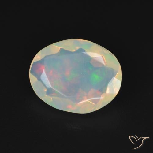 Opale Multicolore naturale da 1.22 ct, Ovale, Trasparente