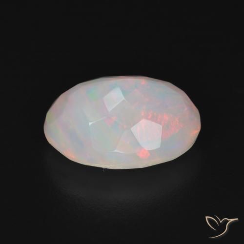 Opale Multicolore Bianco naturale da 2.96 ct, Ovale, Traslucido