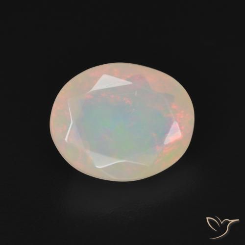 1.94ct Naturale Multicolore Bianco Opale, Ovale, Traslucido