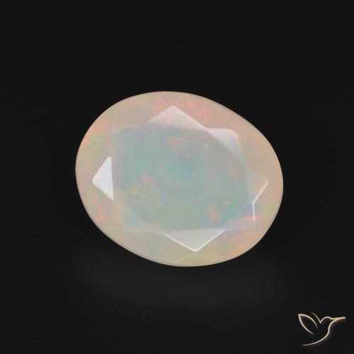 Opale Multicolore Bianco naturale da 1.94 ct, Ovale, Traslucido