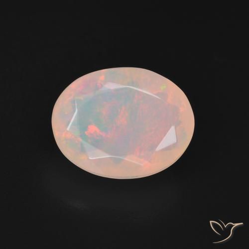 1.92ct Naturale Multicolore Bianco Opale, Ovale, Traslucido, Photo A