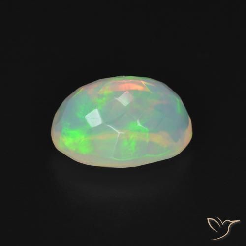 Opale Multicolore Bianco naturale da 1.71 ct, Ovale, Trasparente