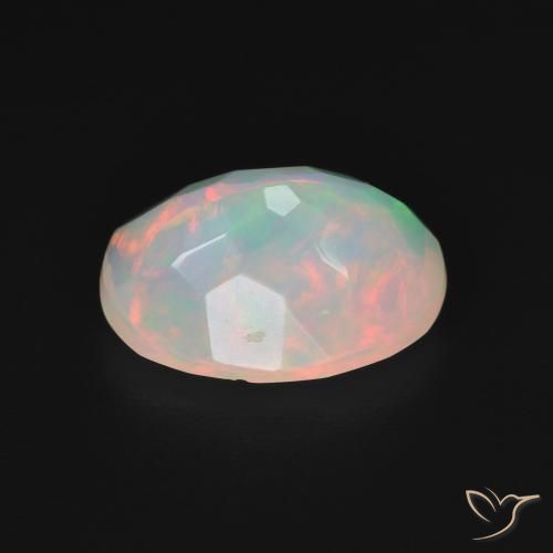 Opale Multicolore Bianco naturale da 2.07 ct, Ovale, Trasparente