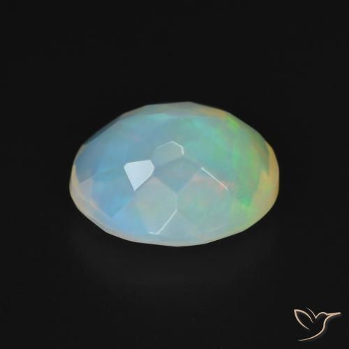 Opale Multicolore Bianco naturale da 2.18 ct, Ovale, Trasparente