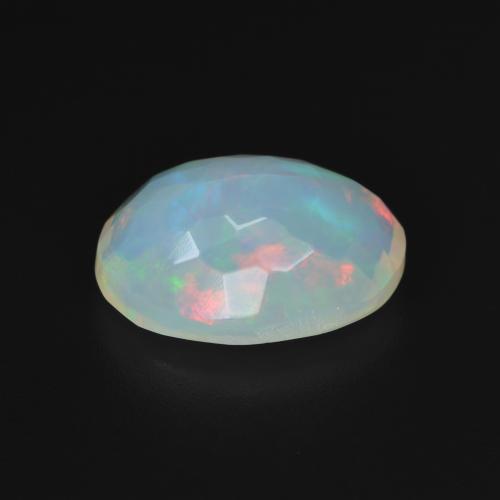 Opale Multicolore Bianco naturale da 3.11 ct, Ovale, Trasparente
