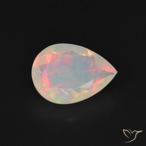 Opale Multicolore naturale da 1.23 ct, Forma a pera, Trasparente
