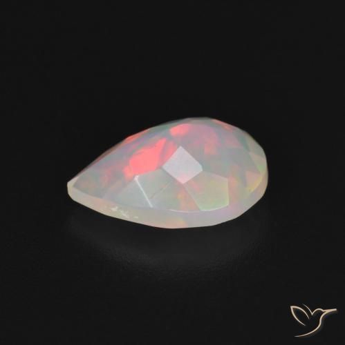 Opale Multicolore naturale da 1.23 ct, Forma a pera, Trasparente