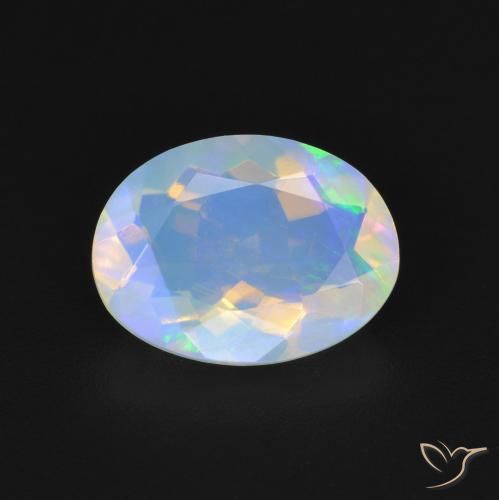 1.59ct Naturale Multicolore Opale, Ovale, Trasparente