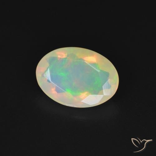 Opale Multicolore naturale da 0.95 ct, Ovale, Trasparente