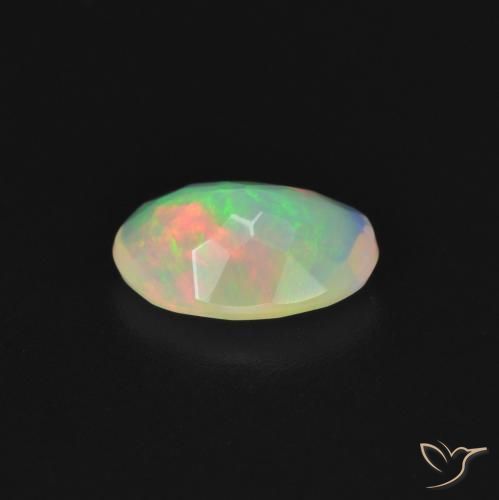 Opale Multicolore naturale da 0.95 ct, Ovale, Trasparente