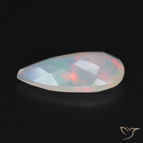 Opale Multicolore naturale da 1.18 ct, Forma a pera, Trasparente