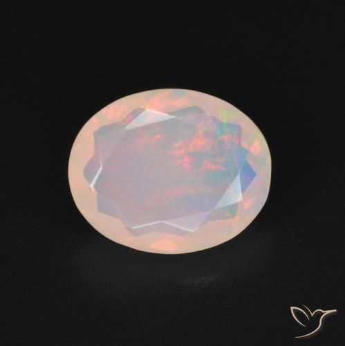 1.45ct Naturale Multicolore Opale, Ovale, Trasparente