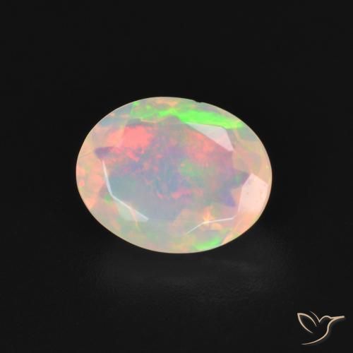 Opale Multicolore naturale da 1.27 ct, Ovale, Trasparente