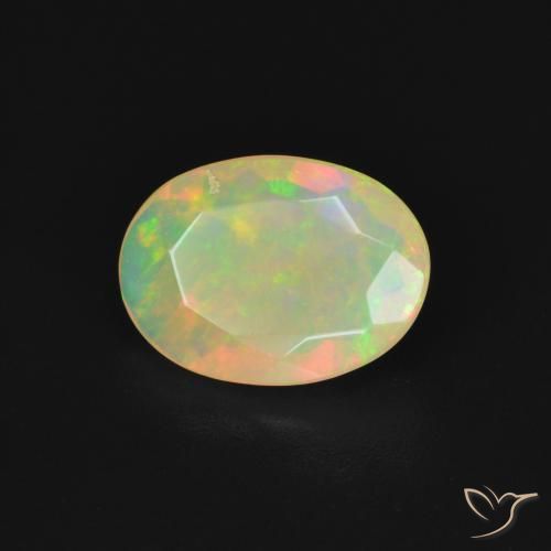 Opale Multicolore naturale da 1.29 ct, Ovale, Traslucido
