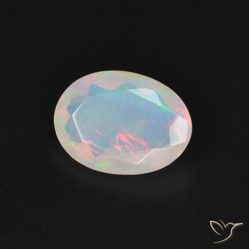 Opale Multicolore naturale da 1.21 ct, Ovale, Trasparente