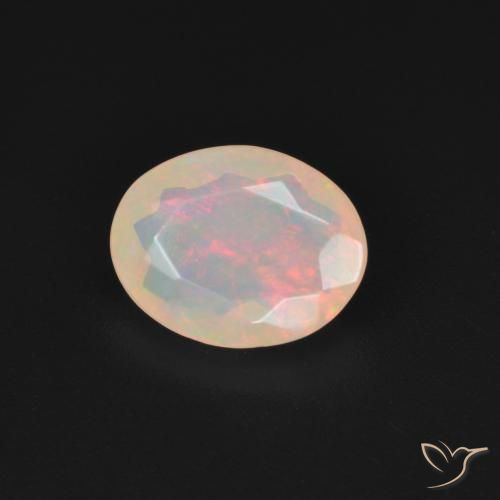 Opale Multicolore naturale da 1.21 ct, Ovale, Trasparente