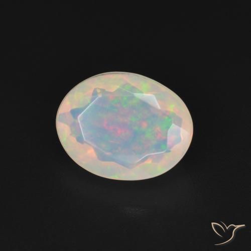 Opale Multicolore naturale da 1.27 ct, Ovale, Trasparente