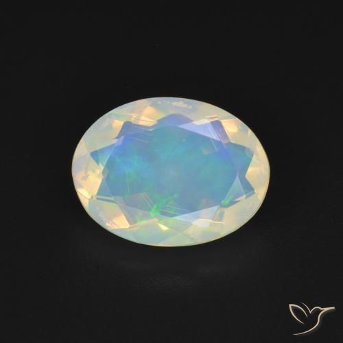 Opale Multicolore naturale da 1.48 ct, Ovale, Trasparente